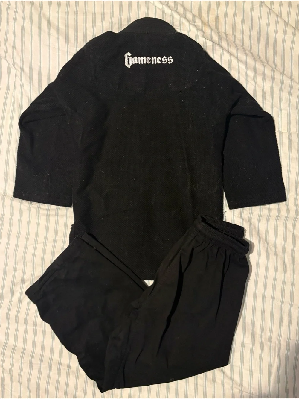 Gameness Air Kids Black Brazilian Jiu-Jitsu (BJJ) Gi Size 00 + White Belt